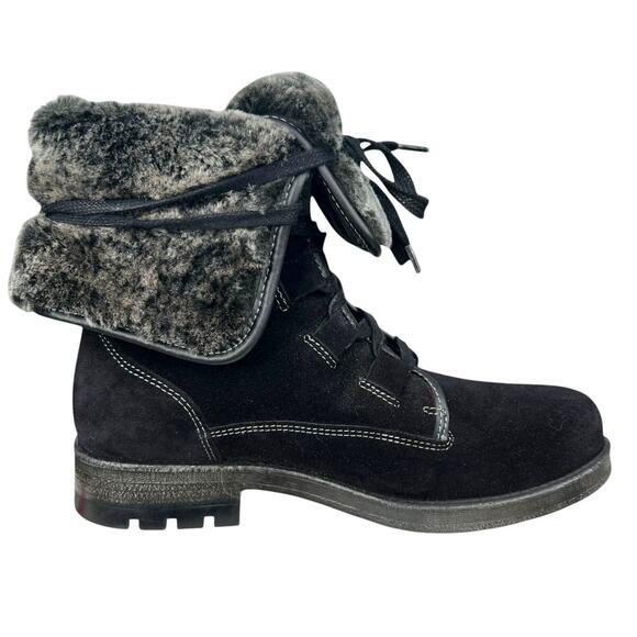 Taos Women’s Wonderland Black Suede Lined Lace Up Boot Size US 8.5 - Picture 4 of 11